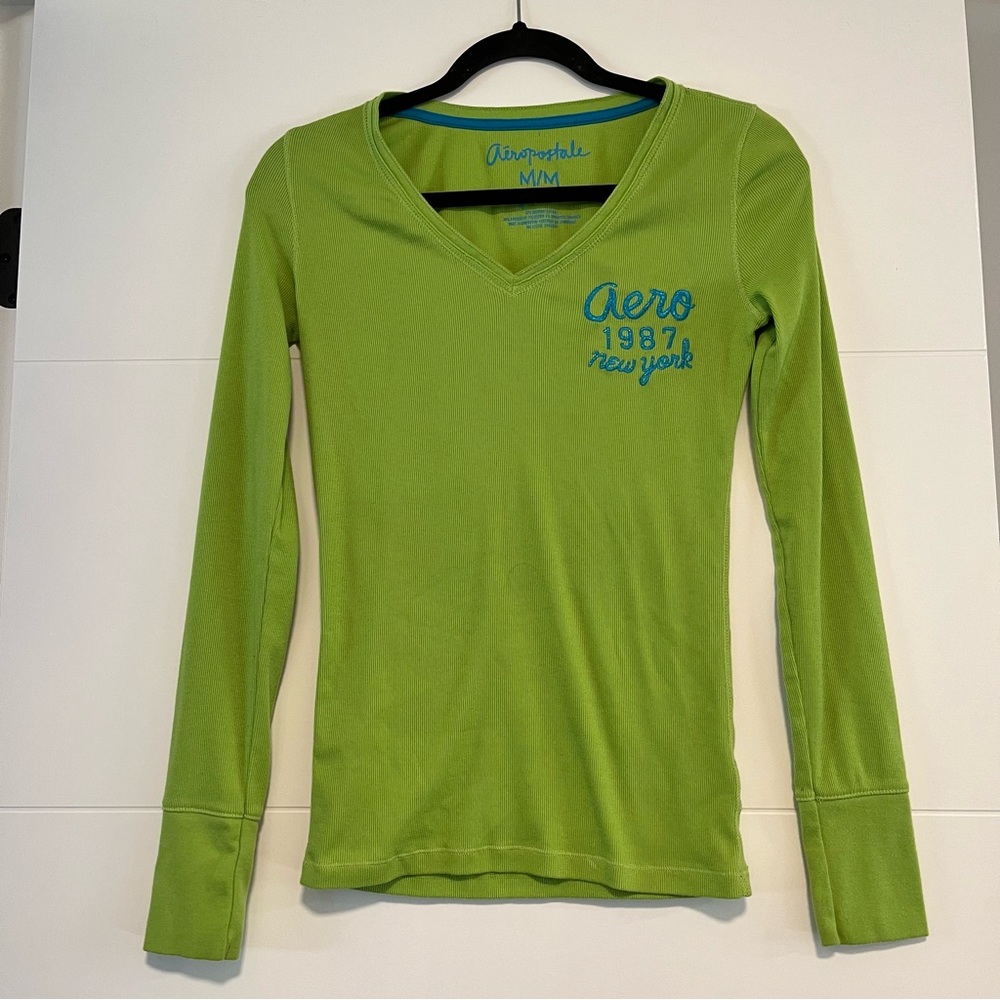 Aeropostale Green Long Sleeve Tee